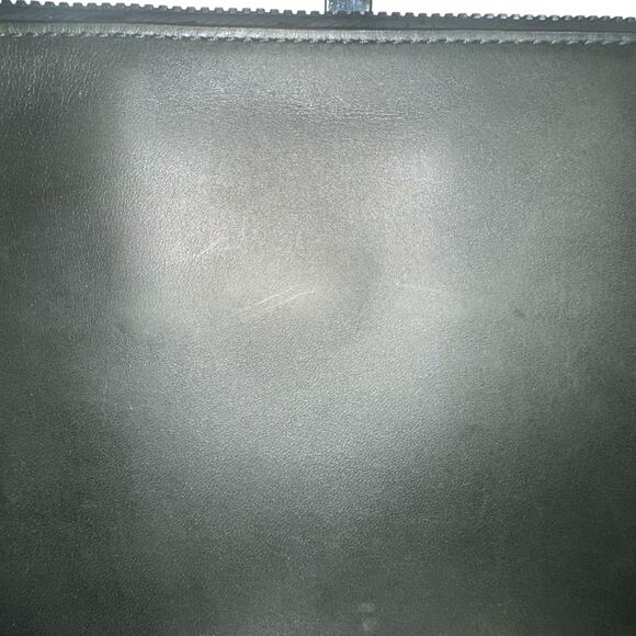 Ermenegildo Zegna XXX Leather Flat Zip Pouch Gray Crossbody Bag shoulder - Picture 15 of 16